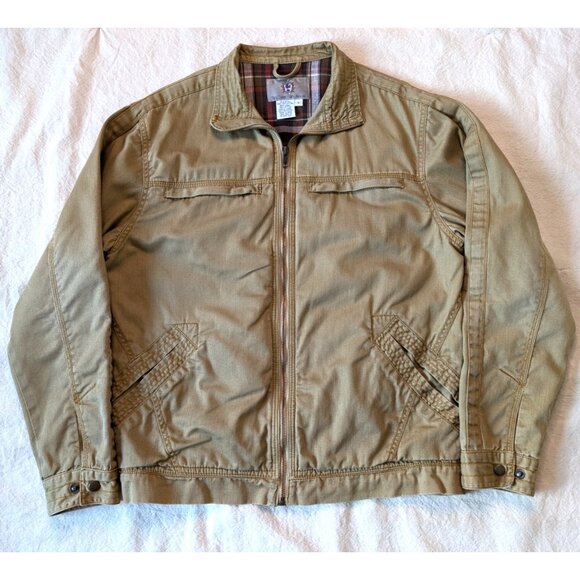 The Territory Ahead VTG Cotton Canvas Lined Zip Bomber Biker Jacket Pockets SM - Picture 2 of 8